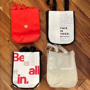 Lululemon Reusable Shopping Tote Bags - set of 4